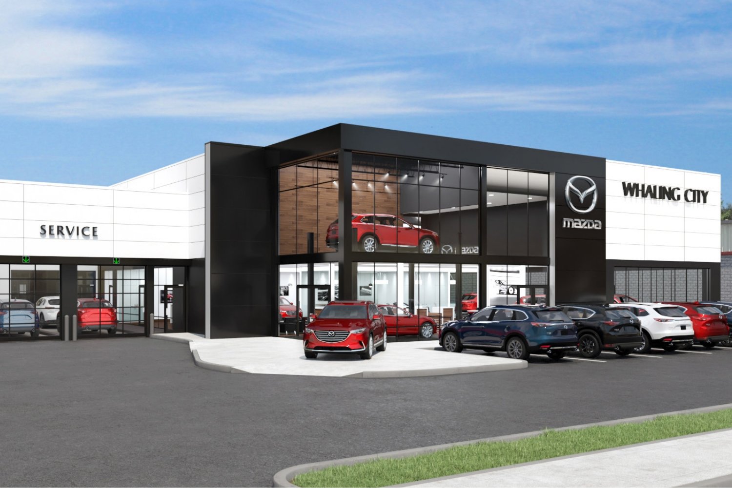 Mazda dealership rendering