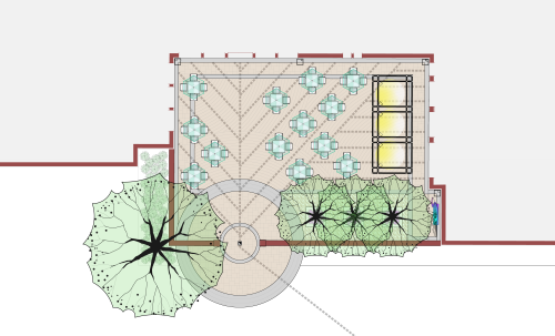 Avon Free Public Library Courtyard